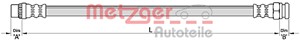 Bremseslange, Bak, Innvendig, Høyre, Venstre, CITROËN C2, C3 I, C3 Pluriel, PEUGEOT 1007, 4806C0