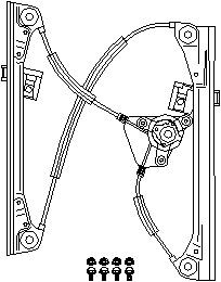 Vindusheis, Foran venstre, VW POLO, POLO Sedan IV, 6Q4 837 461F, 6Q4 837 461FS
