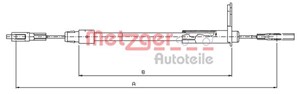 Kabel, parkeringsbremse, Bak, Høyre, MERCEDES-BENZ E-KLASS [W210], E-KLASS T-Model [S210], 210 420 11 85, 210 420 15 85, 2104201185, 210