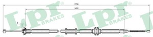 Kabel, parkeringsbremse, Bak, Høyre, CITROËN,FIAT,PEUGEOT
