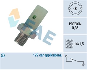 Oljetrykkbryter, MITSUBISHI,RENAULT,VOLVO, 2003050A00, 25240-00Q0C, 3343427, 3343427-5, 4399856, 5948422, 7599461, 7603485, 77 00 771 82