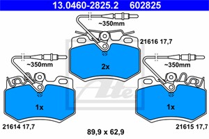 Bremseklosser sett, Framaksel, CITROËN AX, C15 Flak/chassi, C15 Kombi, C15 Skåp/stor limousine, VISA, ZX, 95 647 733, 95 659 353, 95 661