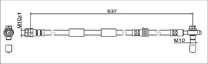 Bremseslange, Framaksel høyre, Framaksel venstre, AUDI,SEAT,SKODA,VW, 5Q0 611 701 C, 5Q0 611 701 D, 5Q0611701C, 5Q0611701D