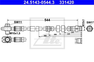 Bremseslange, Framaksel, SEAT,SKODA,VW, 6R0 611 701 A, 6R0 611 701 B, 6R0 611 701 F