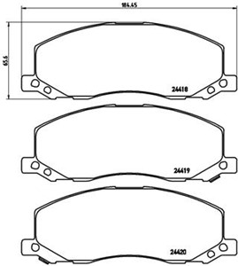 Bremseklosser sett, Framaksel, BENTLEY,OPEL,SAAB,VAUXHALL, 13237752, 1605202