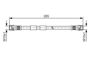 Bremseslange, Bakaksel, FORD B-MAX, B-MAX Van, FIESTA VI, FIESTA Sedan, FIESTA Van VI, 1540178, 1554797, 1718850, 1788439, 8V51 2282-AE
