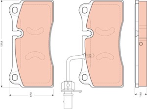 Bremseklosser sett, Bakaksel, AUDI R8, R8 Spyder, 420 698 451 B, 420 698 451