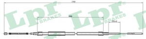 Kabel, parkeringsbremse, Høyre, Venstre, VW GOLF II, JETTA I, JETTA II, 191609721