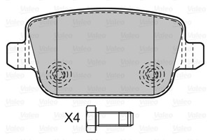 Bremseklosser sett, Bakaksel, FORD,LAND ROVER,VOLVO, 1439867, 1459408, 1477803, 1566234, 1682005, 1756395, 1917250, 30794553, LR003655,