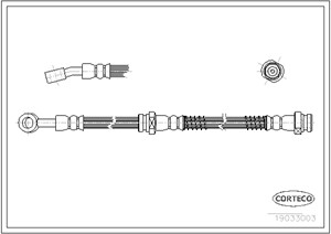 Bremseslange, Framaksel venstre, Venstre, HYUNDAI TRAJET, 587313A000