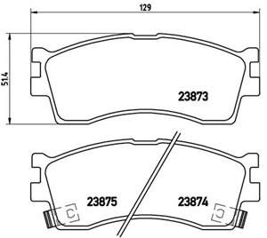 Bremseklosser sett, Framaksel, KIA, 0K2N13328Z, 0K2N13328ZA, 0K9D03328Z, 58115FDB00, 58115FDC00, OK2N13328ZA