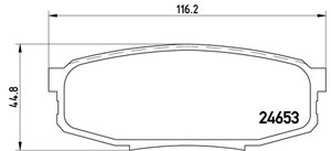 Bremseklosser sett, Bakaksel, LEXUS LX, TOYOTA LAND CRUISER 200, SEQUOIA, TUNDRA Pick-up, 0446602340, 044660C010, 0446660120, 0446660160