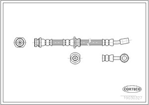 Bremseslange, Framaksel, OPEL AGILA, SUZUKI IGNIS I, IGNIS II, WAGON R+ Halvkombi, VAUXHALL AGILA Mk I, 4700362, 5155083E00, 9204000