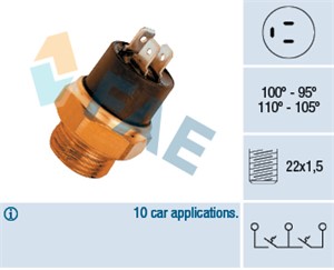 Temperaturbryter, radiator ventilator, OPEL CORSA A Halvkombi, KADETT E, KADETT E Halvkombi, KADETT E Kombi, SENATOR B, 1341009, 1920.AJ