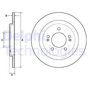Bremseskive, Bakaksel, HYUNDAI,KIA, 58411A6200, 58411-A6200