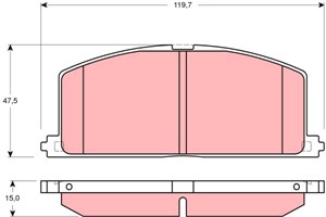 Bremseklosser sett, Framaksel, TOYOTA PASEO Coupé, STARLET, 04465-16120