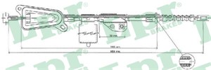 Kabel, parkeringsbremse, Bak, Venstre, NISSAN ALMERA II, ALMERA Hatchback II, 36531BM700