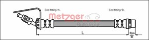 Bremseslange, Framaksel, på begge sider, RENAULT MASTER Buss II, MASTER Flak/chassi II, MASTER Skåp II, 7700302380, 8475310