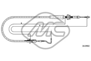 Gasskabel, SEAT TOLEDO I, TOLEDO II, 1L0721555A