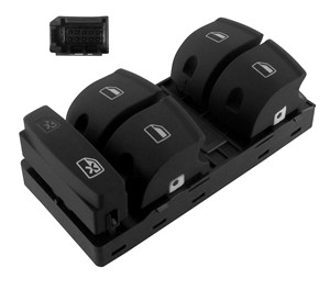 Bryter, vindusløfter, Foran venstre, Kjøretøydør, AUDI A3, A3 Sportback, A6 C6, A6 C6 Avant, Q7, 4F0 959 851 5PR, 4F0 959 851 C 5PR, 4F0