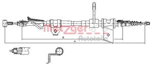 Kabel, parkeringsbremse, Bak, Høyre bak, Høyre, ALFA ROMEO 166, 0000060630814, 60630814, 60661490