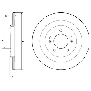 Bremseskive, Bakaksel, HYUNDAI i40 I, i40 CW I, 58411-3Z700