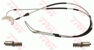 Kabel, parkeringsbremse, Bak, Høyre, Venstre, FORD ESCORT V, ESCORT Cabriolet V, ESCORT Sedan V, ESCORT Turnier V, ORION III, 1664643, 1
