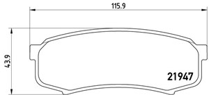 Bremseklosser sett, Bakaksel, LEXUS,MITSUBISHI,TOYOTA, 0446660010, 0446660020, 0446660040, 0446660050, 0446660060, 0446660080, 044666009