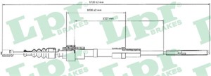 Kabel, parkeringsbremse, Høyre, Venstre, VW PASSAT B3/B4, PASSAT B3/B4 Variant, 3A0609721A, 3A0609721C