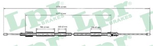 Kabel, parkeringsbremse, Bak, Høyre, CITROËN XSARA, XSARA Break, XSARA Coupé, XSARA Skåp / kombi, 4745K1