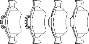 Bremseklosser sett, Framaksel, FORD FIESTA IV, FIESTA Skåp/stor limousine, KA, 1 111 857, 1 111 858, 1 130 715, 1 206 062, YS612K021AA,
