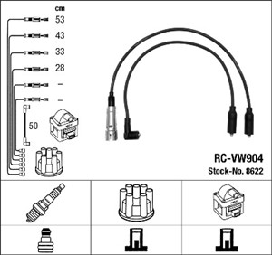 Tennledningssett, SEAT,VW, N 100 502 02, N 100 502 04, N 100 502 06, N 100 702 10, N100502.02, N100502.04, N100502.05, N100502.06, N1007