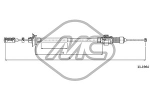 Gasskabel, CITROËN,FIAT,PEUGEOT, 1305051080, 1629.D1, 1629D1