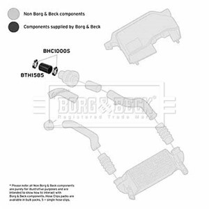 Ladeluftslange, Bak, Senter, Venstre, Øvre, FORD FOCUS I, FOCUS Sedan I, FOCUS Skåp / kombi I, FOCUS Turnier I, 1079285, 1139447, 121579
