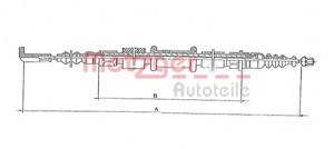 Kabel, parkeringsbremse, Bak, Høyre bak, Høyre, ALFA ROMEO,FIAT,LANCIA, 0000060577826, 0000060806310, 0000060816031, 46456850, 60577826,