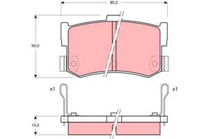 Bremseklosser sett, Bakaksel, ACURA LEGEND, HONDA LEGEND I, HYUNDAI SONATA III, ROVER 800, 800 Halvkombi, 43022-SD4-000, 43022-SD4-305,
