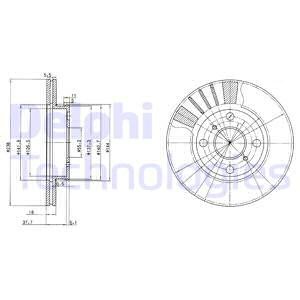 Bremseskive, Framaksel, TOYOTA PASEO Cabriolet, PASEO Coupé, STARLET, TERCEL Halvkombi, 43512-16070, 4351216110, 43512-16120