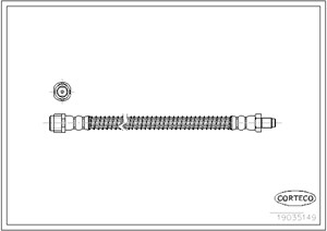 Bremseslange, Bakaksel, MERCEDES-BENZ C-KLASS [W204], C-KLASS T-Model [S204], SL [R230], 2044200048, 2044200848, 2304200148