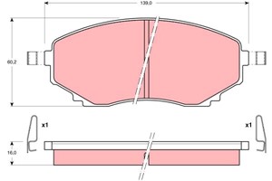 Bremseklosser sett, Framaksel, MAZDA E Flak/chassi, MPV I, MPV II, LAZ53328Z, LBZ13323Z, LBZ13328Z, LBZ2-33-23Z, LBZ23323ZA, LBZ23328ZA,