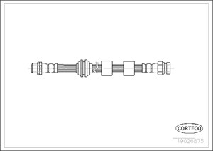 Bremseslange, Framaksel, på begge sider, FORD GALAXY I, SEAT ALHAMBRA, VW SHARAN, 1109024, 1121359, 1304007, 7M3611701, 7M3611701A, 7M36