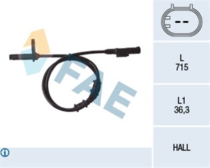 Sensor, hjulturtall, Framaksel, MERCEDES-BENZ CLS [C219], E-KLASS [W211], E-KLASS T-Model [S211], SL [R230], 211 540 13 17, 211 540 18 1