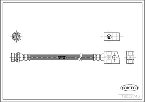 Bremseslange, Bakaksel, OPEL FRONTERA A, FRONTERA A Sport, FRONTERA B, MONTEREY A, MONTEREY B, VAUXHALL FRONTERA Mk I, FRONTERA Mk II, 5