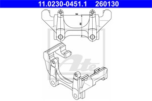 Holder, bremseklave, Framaksel, AUDI,SEAT,SKODA,VW, 1J0 615 125 A, 4B0 615 125 A, 8L0 615 125, 8N0 615 125