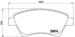Bremseklosser sett, Framaksel, RENAULT, 410601241R, 410608713R, 7701206044, 7701207184, 7701207672, 7701208122, 7701209444, 7701209697,
