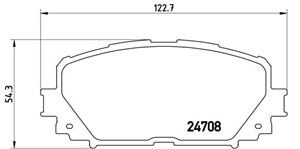 Bremseklosser sett, Framaksel, DAIHATSU CHARADE VIII, TOYOTA RACTIS, VERSO S, YARIS, YARIS / VIOS Sedan, YARIS Skåp/halvkombi, 044650D13