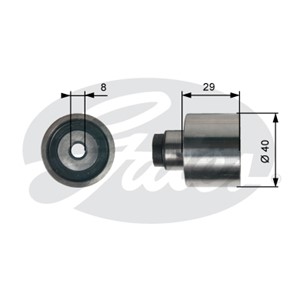 Styrerulle-kilerem tannrem, Nede, AUDI,SEAT,SKODA,VW, 03L 109 244 G, 03L 109 244 H, 65.95801-0003