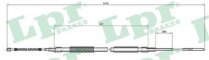 Kabel, parkeringsbremse, Høyre, Venstre, SEAT CORDOBA, IBIZA II, 6K0609721