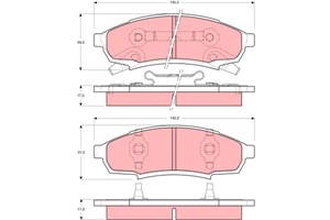 Bremseklosser sett, Framaksel, BUICK,CHEVROLET,OLDSMOBILE,PONTIAC, 12321442, 12370008, 12510014, 12510029, 12510049, 18022883, 18024931,