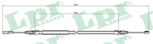 Kabel, parkeringsbremse, Bak, Venstre, AUDI A8 D2, 4D0609721H, 4D0609721K