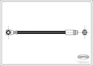 Bremseslange, Venstre bakaksel, FORD MONDEO Turnier II, 1051093, 1071941, 97BG2C339AA, 97BG2C339AB